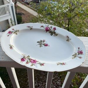 Bella Rose 14 inch floral serving platter
